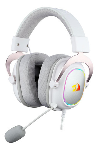 Auriculares Gamer Redragon Zeus X H510w-rgb Rgb Color Blanco Blanco