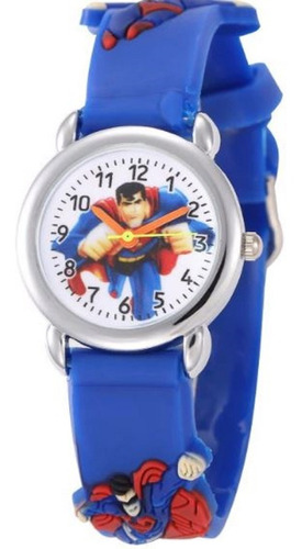Reloj Análogo Para Niño 3d Superman O Kitty Pink