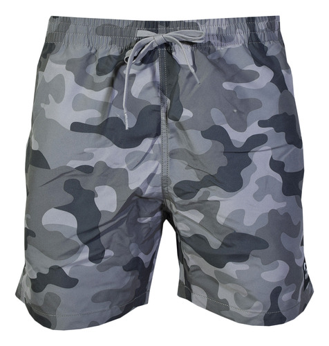 Short Baño Topper Slim Hombre Negro Camo