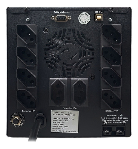 Nobreak 3200va Ragtech Infinium Digital Bi S/115v 20ifd3905 Cor Preto