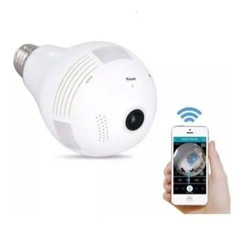 Ampolleta Espía Con Camara Panoramica Ip Wifi Seguridad