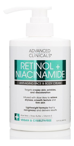 Advanced Clinicals Retinol Body Lotion, Crema Hidratante Rea