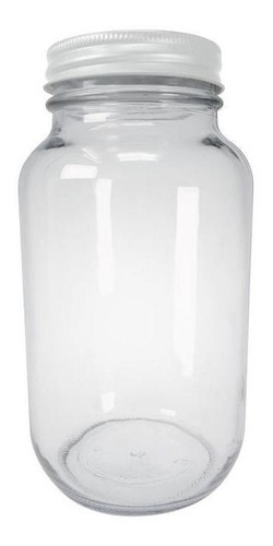 Frasco De Vidrio 940 Ml 24 Pz Conservas Fruta Color Blanco