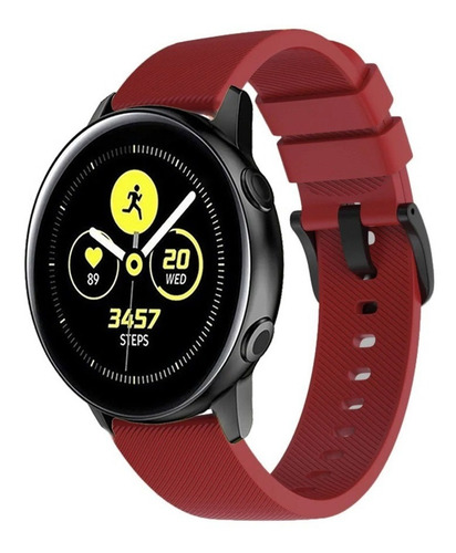 Case De Silicone + Pulseira Para Galaxy Watch Active 1 E 2 Cor Bordô