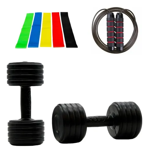 Set Kit Mancuernas 5kg Ajustables + 2 Mancuernas 3.5 K Fijas - Sady Sport