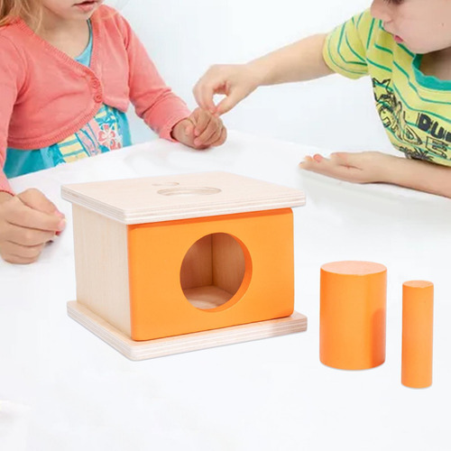 Caja De Permanencia De Objetos Toy Educational Toy Naranja