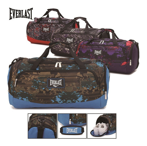 Imagen 4 de 10 de Bolso Everlast Deportivo Urbano Running Bolsillo Gym