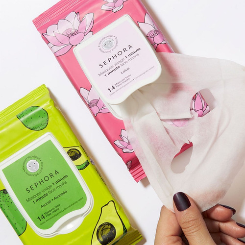 Mascarillas Sephora 1 Minute Face Masks X 14 Lotus Tipo de piel Normal