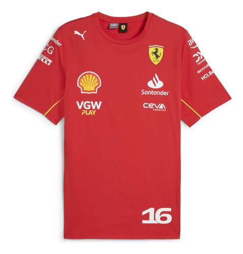 Camiseta Ferrari Charles Leclerc F1 Oficial 2024