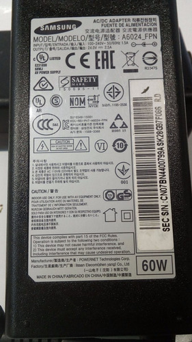 Cargador Original Samsung 24v-2.5a 60w 6.4x4.4mm-b