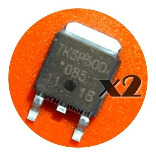 Imagen 2 de 4 de Set X 2 Unidades Fet Tk5p50d Tk 5p50d 500v 5a 80w To-252