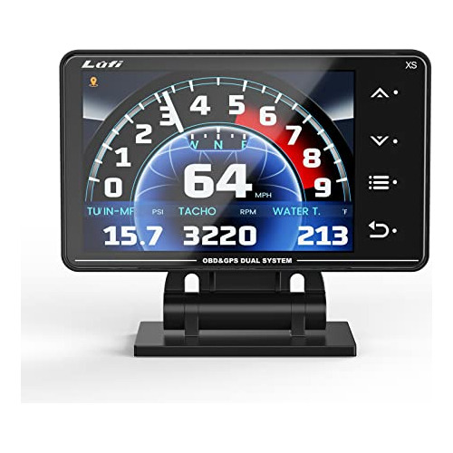 Pantalla Lufi Xs Obd2, Velocímetro Gps, Inclinómetro Para Co