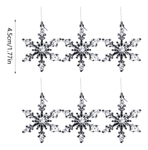Colgante Navideño Con Forma De Copos De Nieve, Transparente,