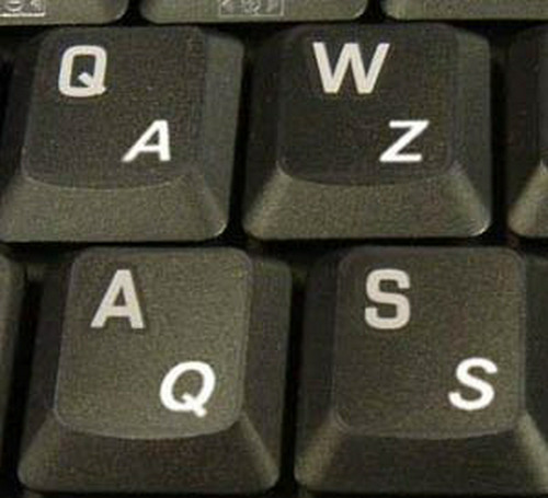 Franceses (azerty) Pegatinas Para Teclado Transparente Letra