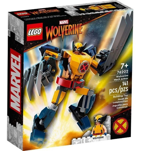 Imagem 1 de 8 de Lego Marvel - Armadura Robô Do Wolverine X Men 141 Peças