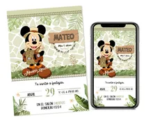 Comprar Kit Imprimible Mickey Safari, Completo Con Textos Editables