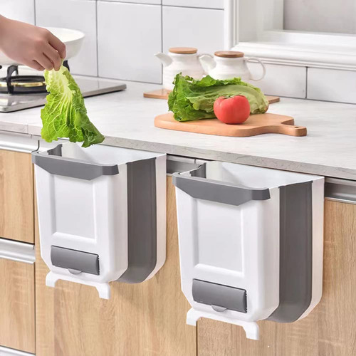 2 Basurero Cocina Contenedor Plegabl Para Basura Colgar S