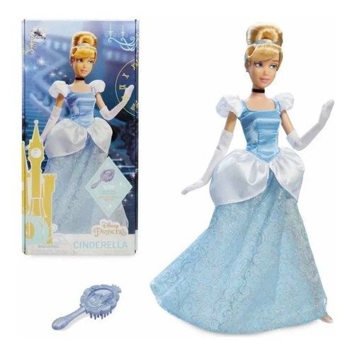 Cenicienta Muñeca 29cm Princesa Con Cepillo Disney Store