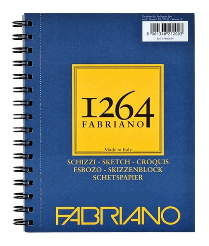 Block Boceto Fabriano 1264 90 G A5 Anillado Lateral X60