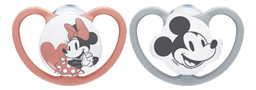 Chupete Nuk Space | Disney Minnie Mickey | 2 Unidades