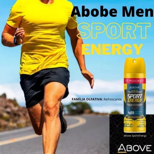 Desodorante Abov Pocket Sport Energy 48h Proteção 100ml 6und