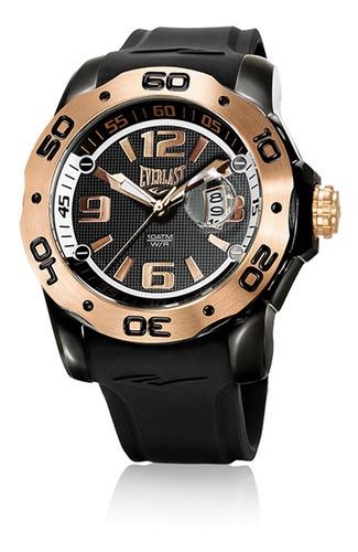 Relógio Pulso Everlast Masculino Calendário Preto E561