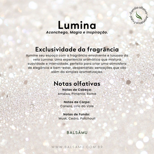 Vela Aromática Premium Balsamu Lumina 150g