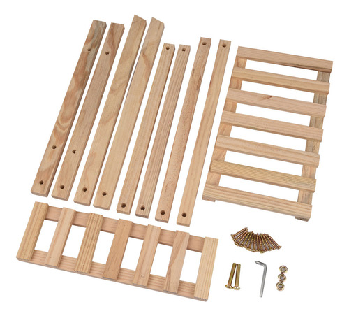 Estante De Madera Para Plantas De 2 Niveles Para Espacios Pe
