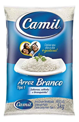 Arroz Branco Camil Tipo 1 Pacote 5kg