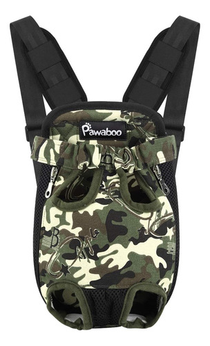 Mochila De Transporte Para Mascotas Ajustable Verde Militar