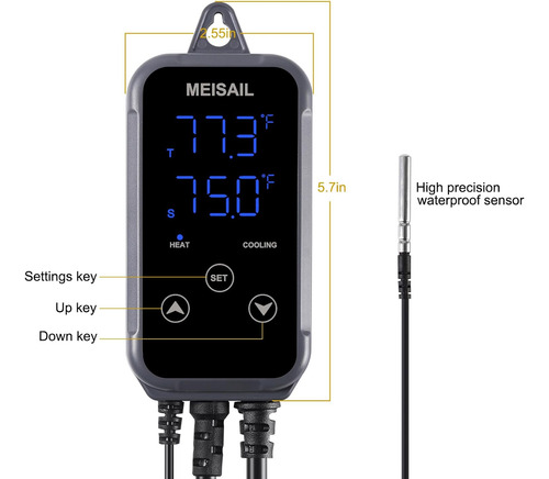 Controlador De Temperatura Termostato Voltaje 110v Control 1