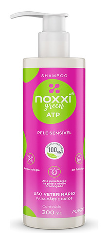 Shampoo Noxxi Atp Para Cães E Gatos Peles Sensíveis 200ml