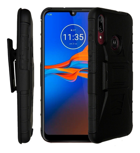 Imagen 2 de 7 de Funda Uso Rudo 3 En 1 Motorola Moto E6 Plus
