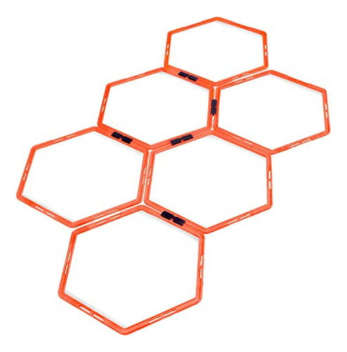 Juego De Escaleras Hexagonales Crown Sporting Goods, Naranja