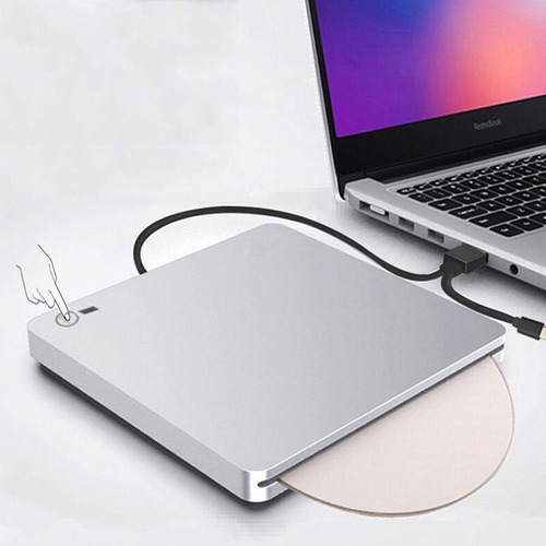 Lector Externo 3d Blu Ray Dvd Usb 3.0 Y Type-c Ultra Slim