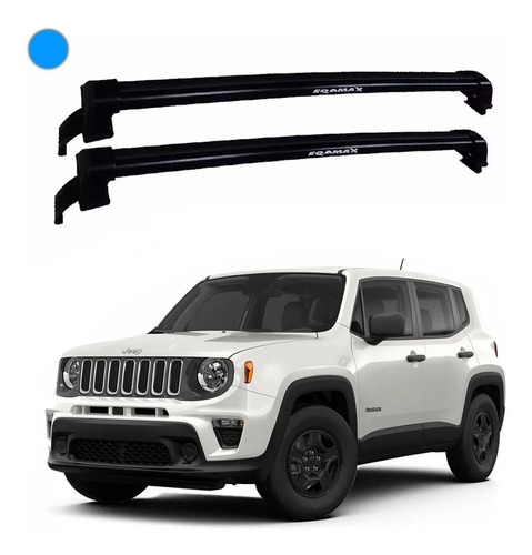 Rack De Teto Travessa Jeep Renegade Bagageiro Eqmax Preto