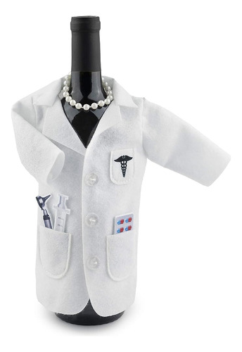 White Coat Wine Gifts For Women Doctors - Felt Wine Gift Bag