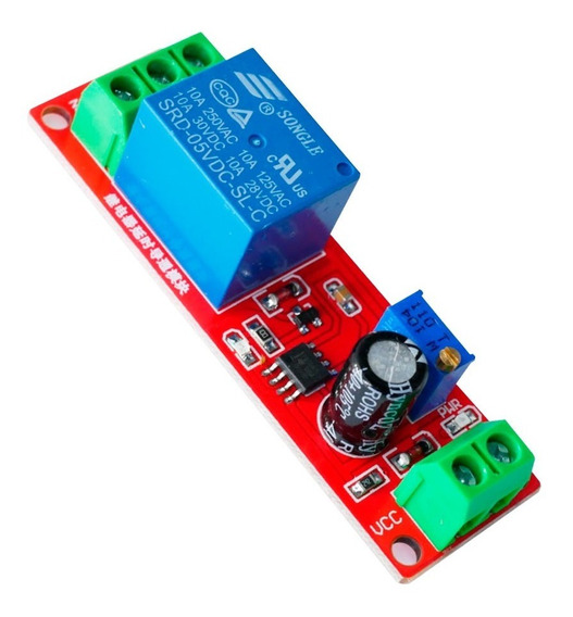 Demino NE555 5V retardo 0-10 Segundo Temporizador Interruptor de relé Ajustable Módulo de Equipo de Control de MAX 2200W luz indicadora 