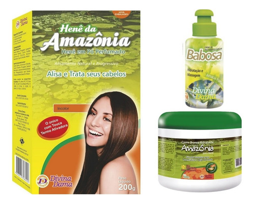 Divina Dama Incolor Hene Amazonia 01x200g+creme 500g Incolor