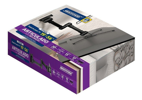 Suporte Multivisão STPA50 de parede para TV/Monitor de 19" até 56" preto