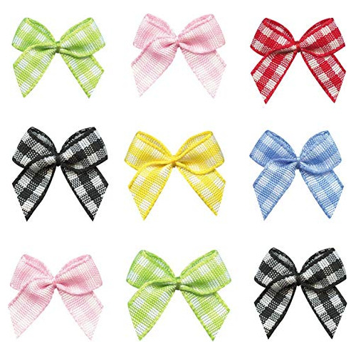 Mini Satin Ribbon Bows Ribbon Flowers 25mm X 26mm Appli...