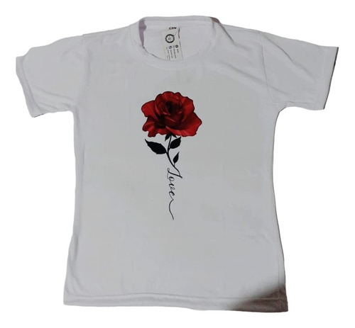 Remera Rosa Love Blanca