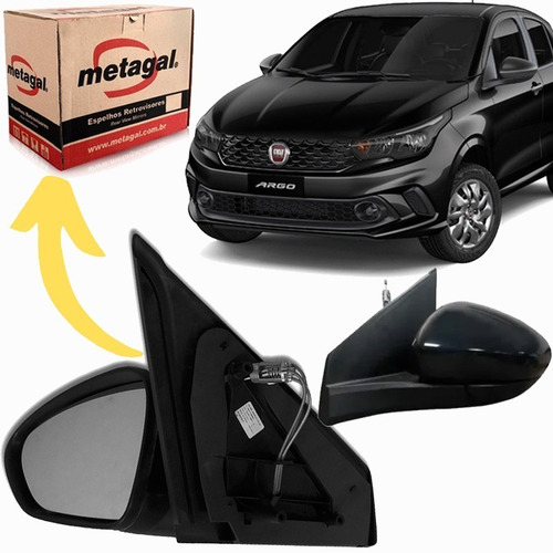 Imagem 1 de 5 de Retrovisor Manual Fiat Argo 2017 2018 Esquerdo