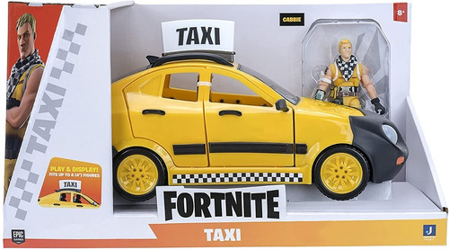 Imagen 1 de 5 de Fortnite Taxi Vehículo Con Figura Articulada 25 Cm 2022