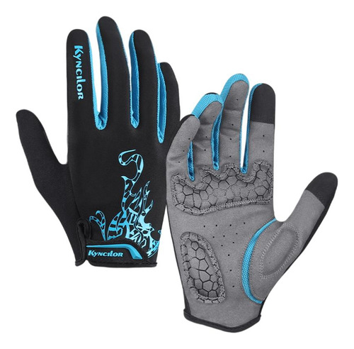 Guantes De Bicicleta Sbr Amortiguador Acolchado L Azul