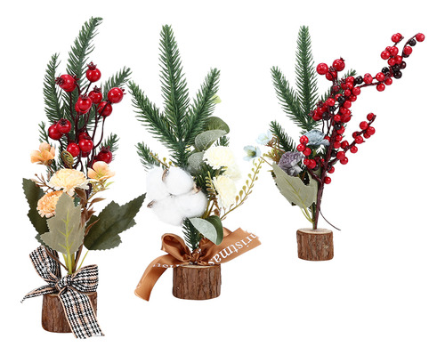 Escritorio Con Diseño Realista De Mini Árbol De Navidad