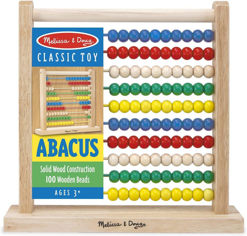 Melissa & Doug Juguete Educativo Abaco Madera Contar Niños