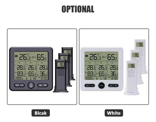 Q Termohigrómetro Digital Inalámbrico Con 9 Sensores Remotos