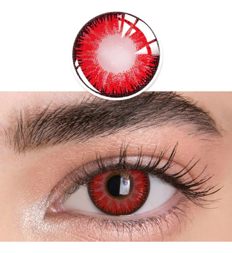 Lentes De Contacto Rojo Vampiro Cosplay