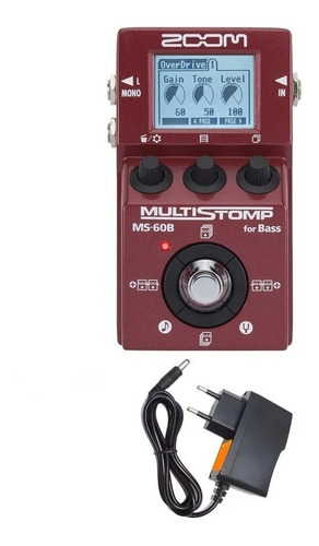 Pedal Baixo Zoom Ms-60b Pedal Multiefeitos Com Fonte